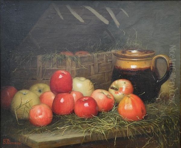 Nature Morte Aux Pommes Et Au Pichet Oil Painting by Blanche Polonceau