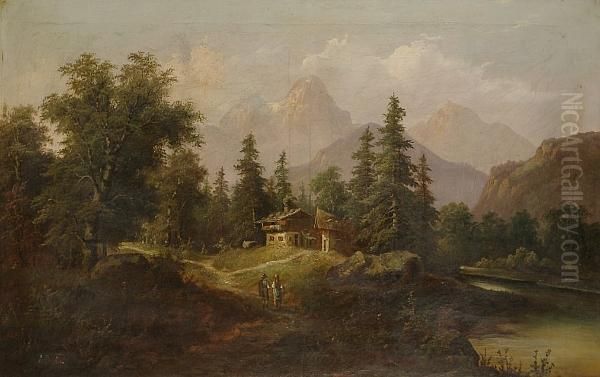 Alpine Landscapes Oil Painting by Max Bohm