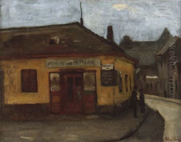 Gelbes Haus In Szolnok Oil Painting by Ivan Polya