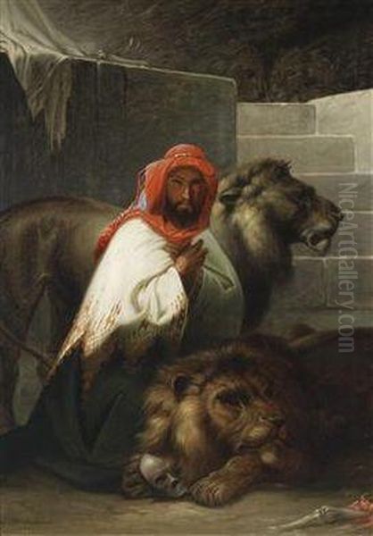 The Lion Tamer Oil Painting by Pal Bohm