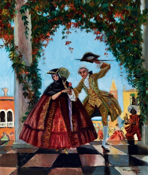 Carneval In Venice by Tibor (Theodor) Polya