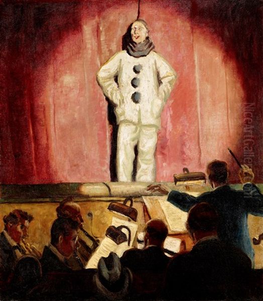 Cabaret Oil Painting by Tibor (Theodor) Polya