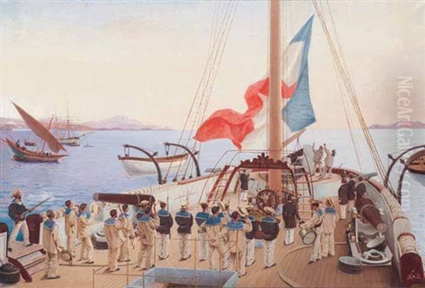 Honneur Et Patrie En Mer De Chine Oil Painting by Paul Pompom