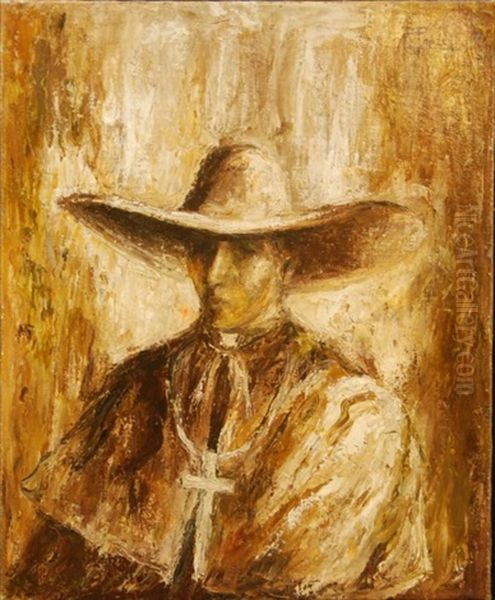 Padre Oil Painting by Fidelio Ponce De Leon