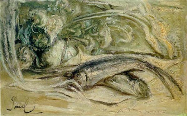 Peces Oil Painting by Fidelio Ponce De Leon