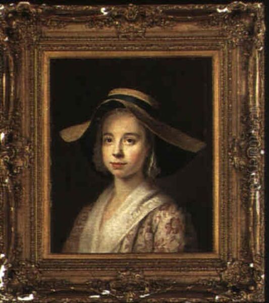 Portrait Of A Young Girl Oil Painting by Arthur Pond