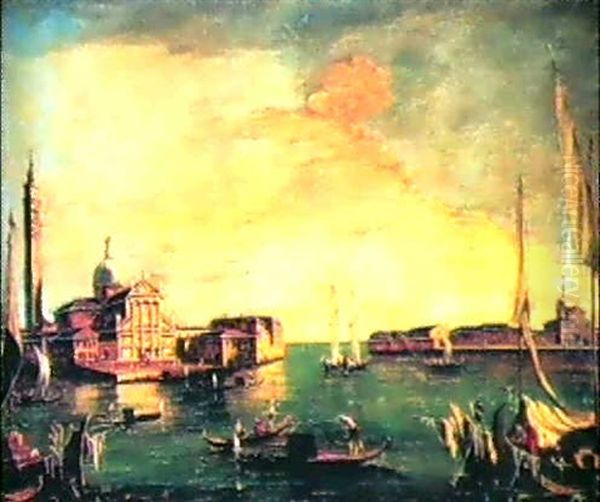 Veduta Del Bacino Di San Marco Oil Painting by Giuseppe Ponga