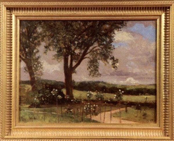 Paysage Oil Painting by Karoly (Karl) Pongracz von Szentmiklos