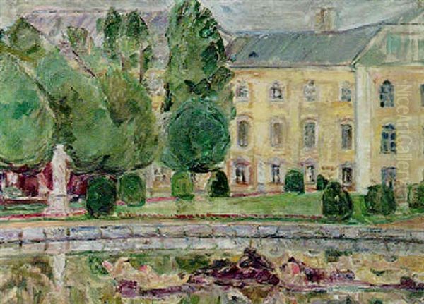 A Stately Home Oil Painting by Natalia Ponomarevna