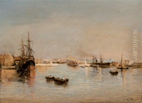 Le Vieux Port De Marseille Oil Painting by Aime Ponson