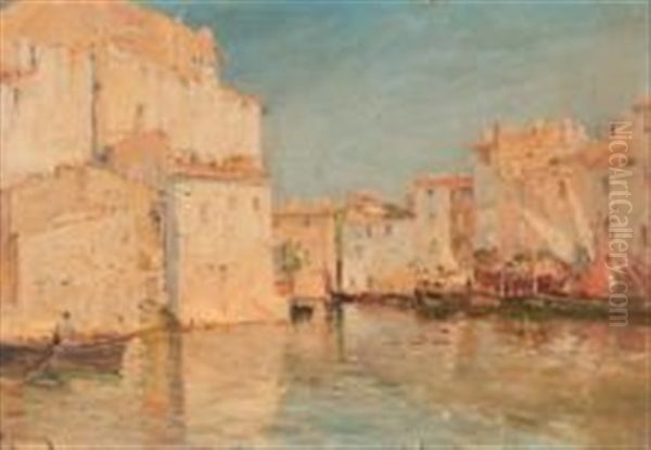 Martigues Oil Painting by Luc Raphael Ponson