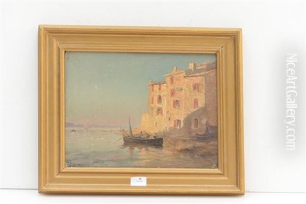 Maisons De La Glayes A Saint Tropez Oil Painting by Luc Raphael Ponson