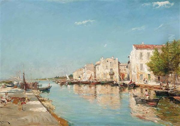 Les Martigues Oil Painting by Luc Raphael Ponson