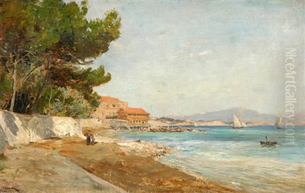 L'estaque, Marseille Oil Painting by Luc Raphael Ponson