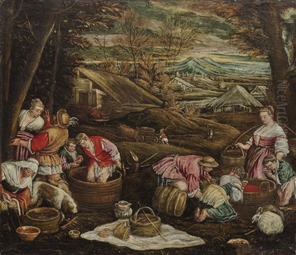 The Autumn Oil Painting by Francesco da Ponte Bassano