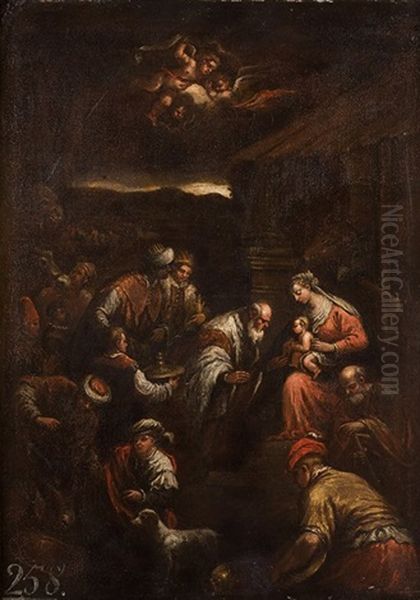 La Adoracion De Los Pastores Oil Painting by Francesco da Ponte Bassano