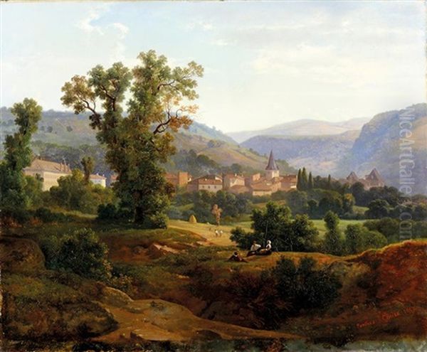 Paysage Du Dauphine Oil Painting by Antoine Claude Ponthus-Cinier