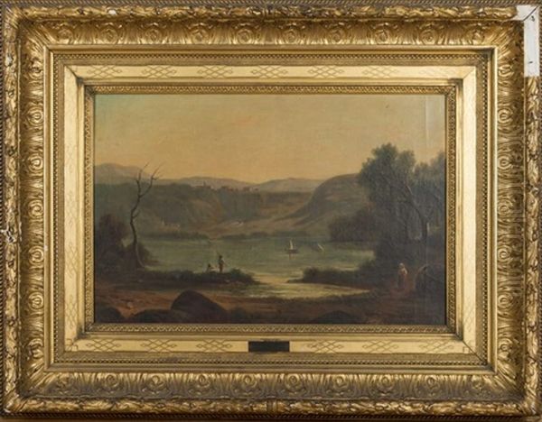 Paysage D'italie Oil Painting by Antoine Claude Ponthus-Cinier