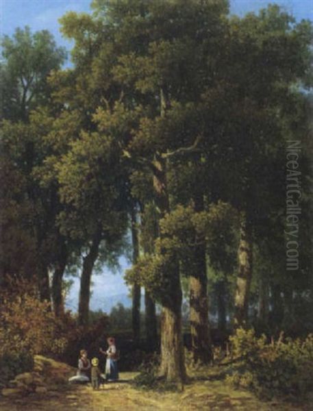 Sosta Nel Bosco Oil Painting by Giovanni Ponticelli