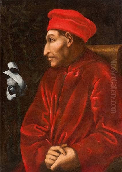 Portrat Des Cosimo De Medici Oil Painting by  Pontormo