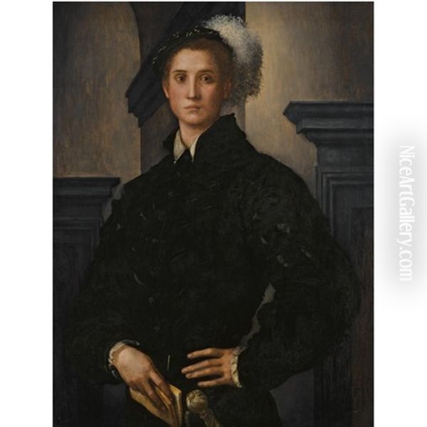 Portrait Of Cosimo I De Medici Oil Painting by  Pontormo