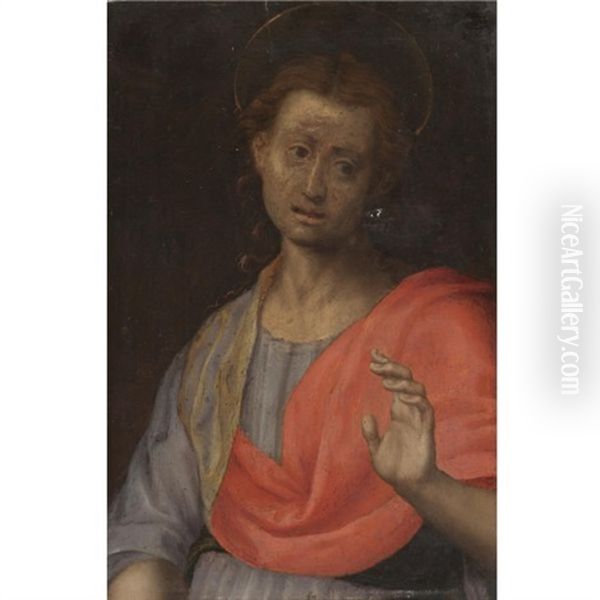 A Male Saint Oil Painting by  Pontormo