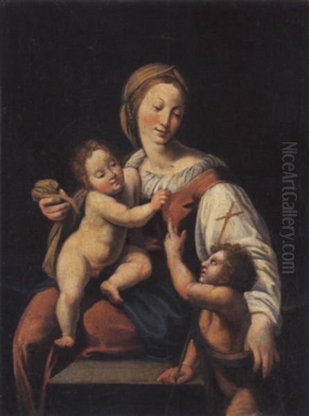 Madonna Col Bambino E San Giovannino Oil Painting by  Pontormo