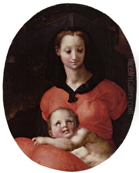 Madonna And Child (the Madonna Del Libro) Oil Painting by  Pontormo