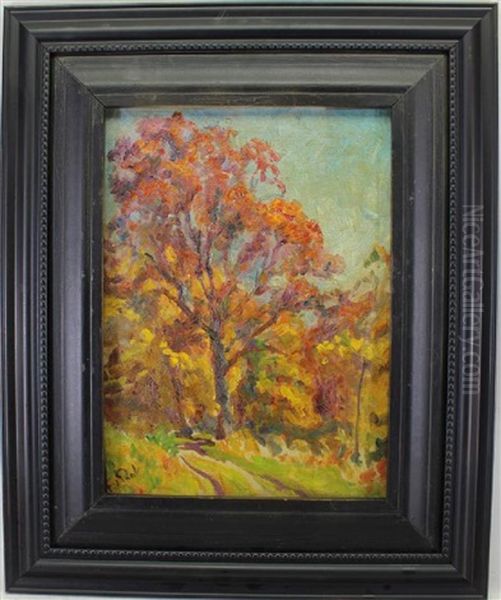 Painting Of Autumnal Trees Oil Painting by Frederic Victor Poole