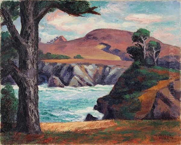 Medocino Coast, 1940 Oil Painting by Horatio Nelson Poole