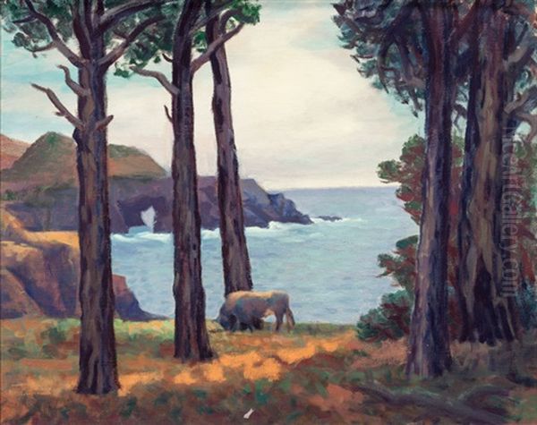 Along The California Coast Oil Painting by Horatio Nelson Poole