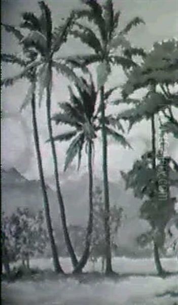 A Pair Of Hawaiian Tropical Scenes by Horatio Nelson Poole