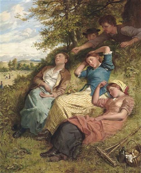 The Mischievous Farmhands Oil Painting by Paul Falconer Poole