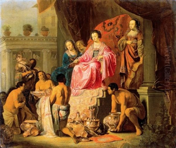 A Gyarmati Hatalom Allegoriaja (the Allegory Of The Colonial Power) Oil Painting by Willem De Poorter