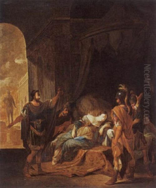 The Death Of Lucretia Oil Painting by Willem De Poorter