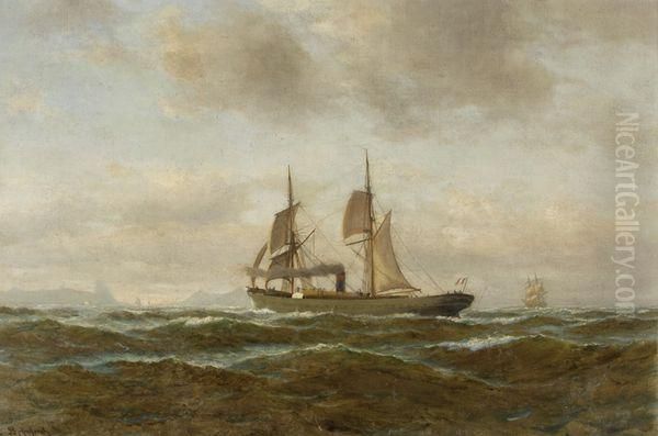 Marine Oil Painting by August Bohnhorst