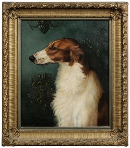 Russian Borzoi Oil Painting by Alexander Pope