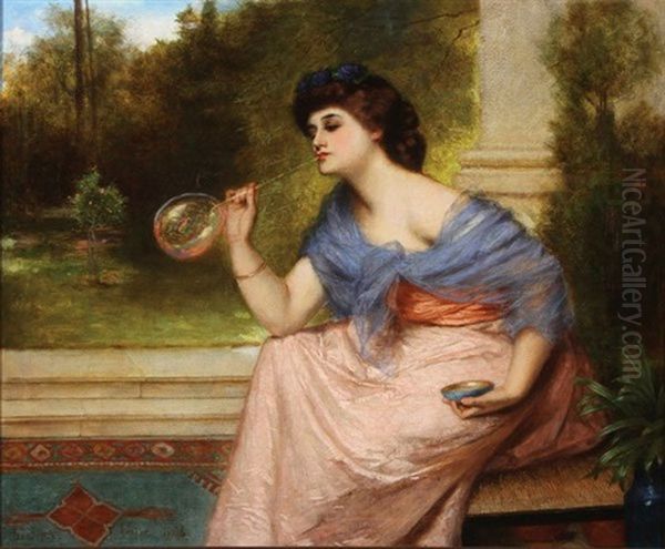 Blowing Bubbles by Gustav Pope