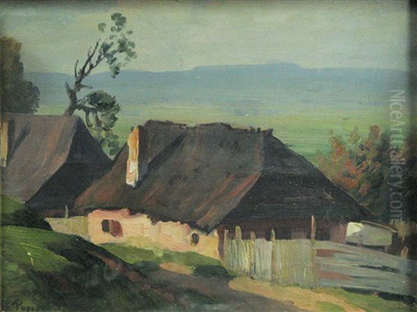 Rural Landscape Oil Painting by Stefan Popescu