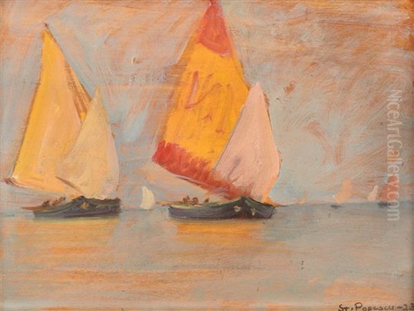 Yawls (chioggia) Oil Painting by Stefan Popescu