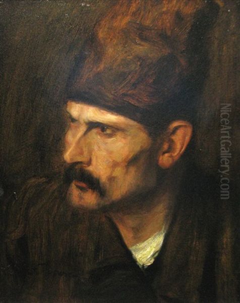 Man Portrait Oil Painting by Stefan Popescu