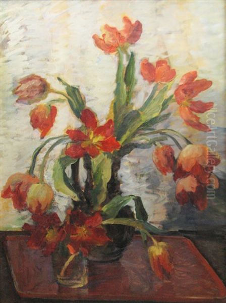 Tulips Oil Painting by Stefan Popescu