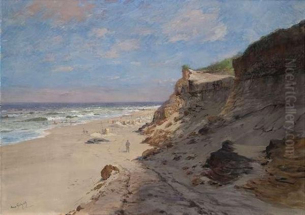 Wenningstedt On Sylt Island Oil Painting by Hans Bohrdt