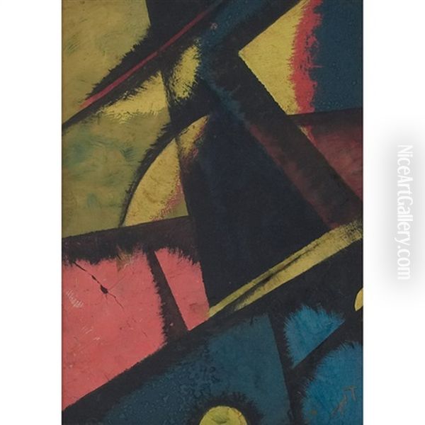 Abstract Composition Oil Painting by Lyubov Popova