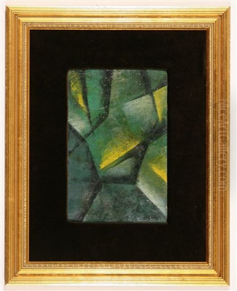 Green And Yellow Composition Oil Painting by Lyubov Popova