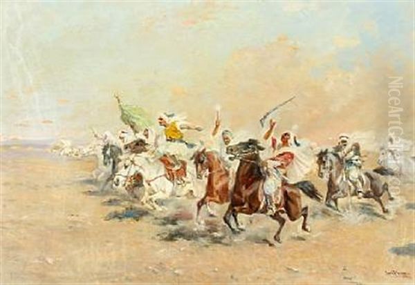 Landscape With Circassian Horsemen by Jon Popp