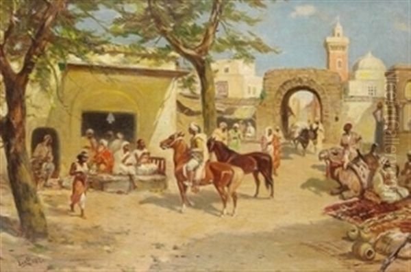 Orientalische Dorfszene Oil Painting by Jon Popp