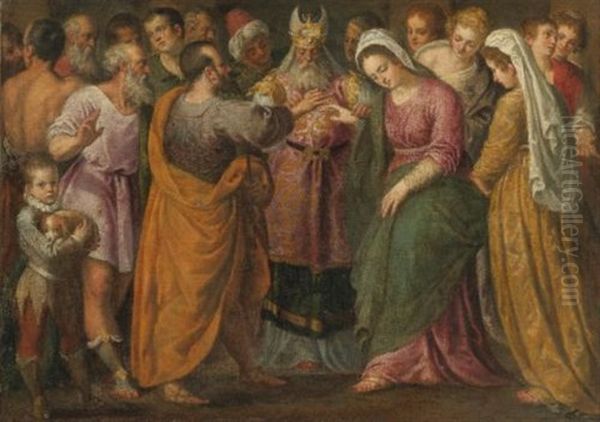 The Marriage Of Joseph And Mary Oil Painting by Giuseppe (Salviati) Porta