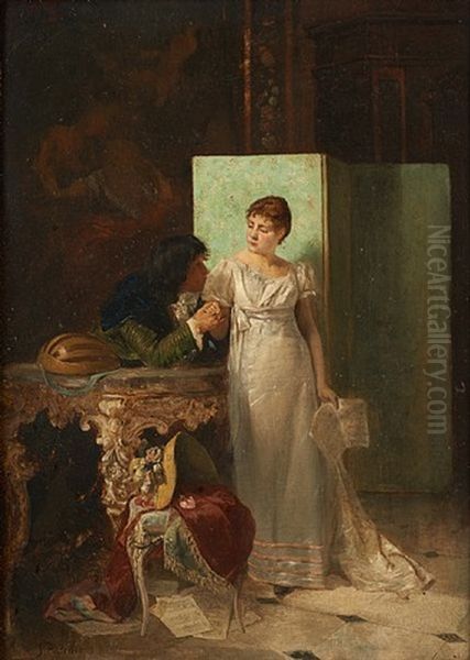 La Romance Oil Painting by Jean-Francois Portaels