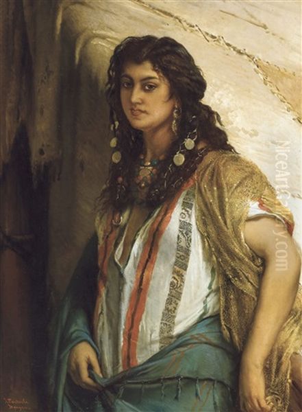 Tzigane Hongroise Oil Painting by Jean-Francois Portaels